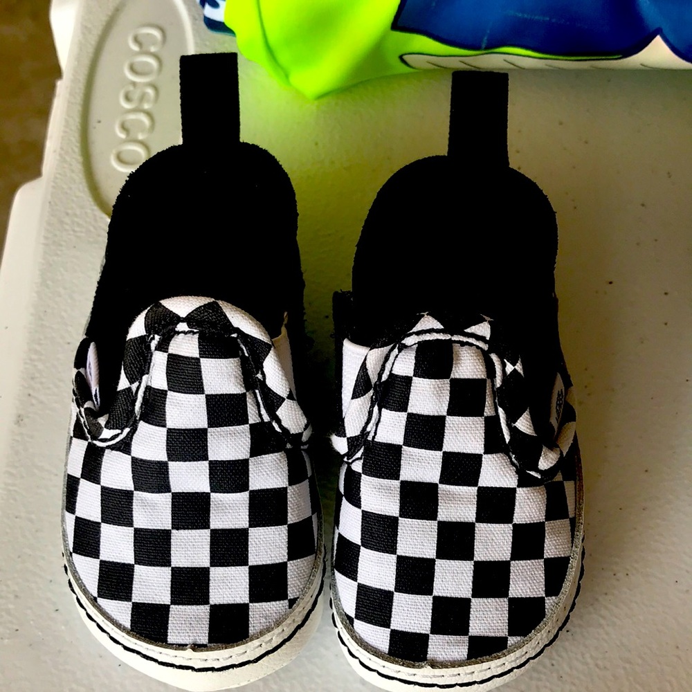 Vans Black and White Checkerboard Baby Shoes